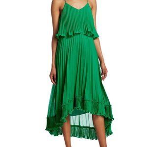 Halston sleeveless pleated Georgette dress NWT